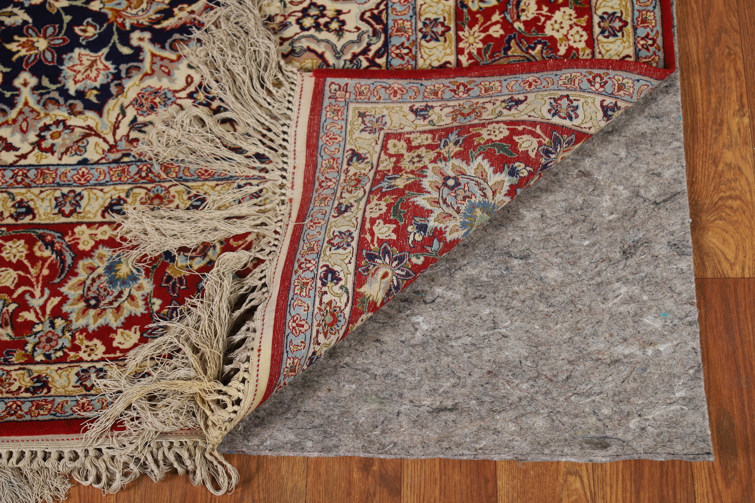 Vegetable Dye Vintage Signed Isfahan Persian Rug 5x7