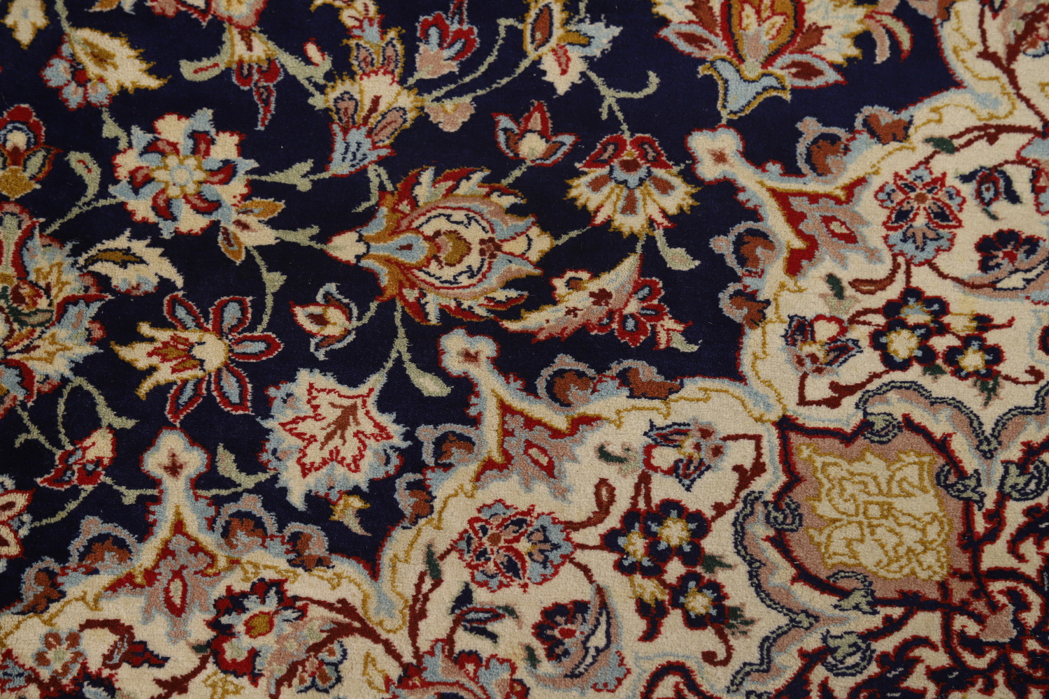 Vegetable Dye Vintage Signed Isfahan Persian Rug 5x7