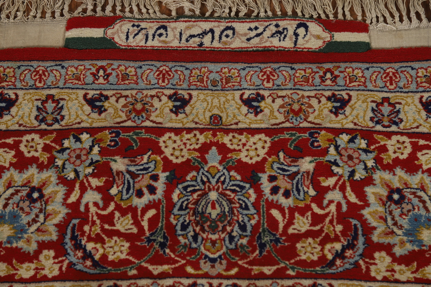 Vegetable Dye Vintage Signed Isfahan Persian Rug 5x7