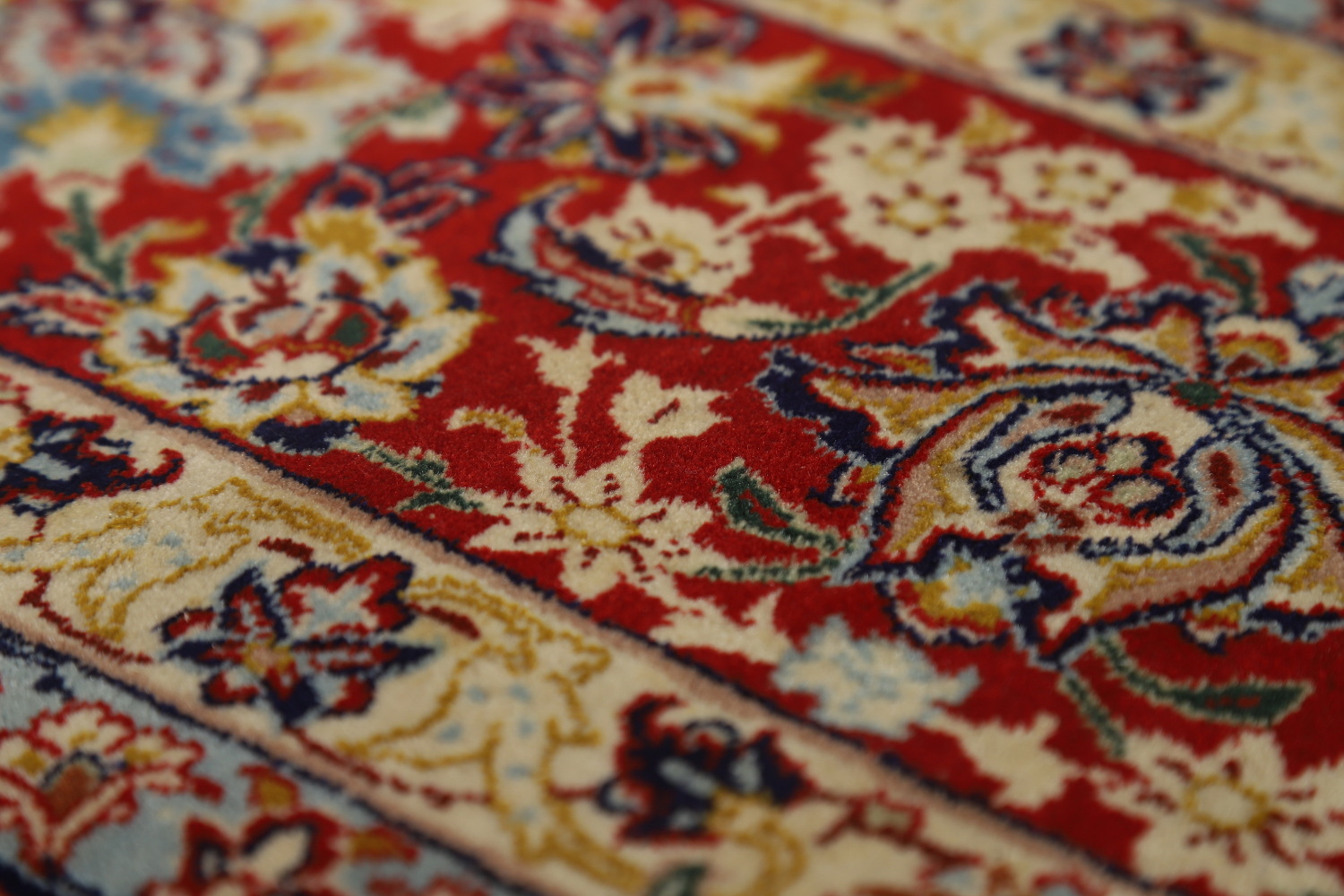 Vegetable Dye Vintage Signed Isfahan Persian Rug 5x7