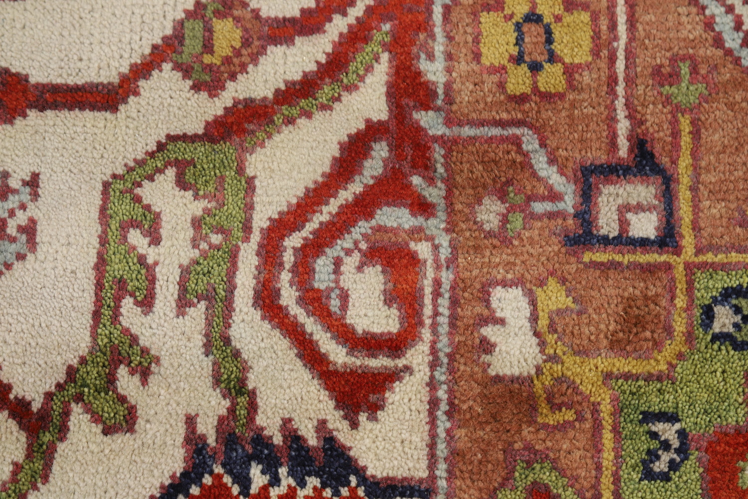 Wool Medallion Heriz Serapi Indian Area Rug 9x12