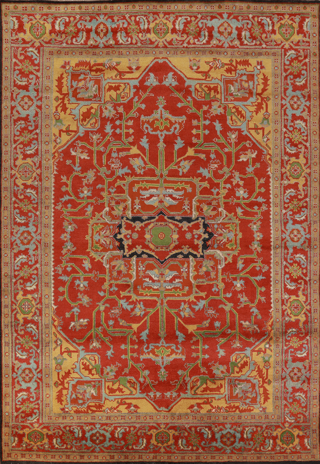 Handmade Heriz Serapi Indian Area Rug 9x12