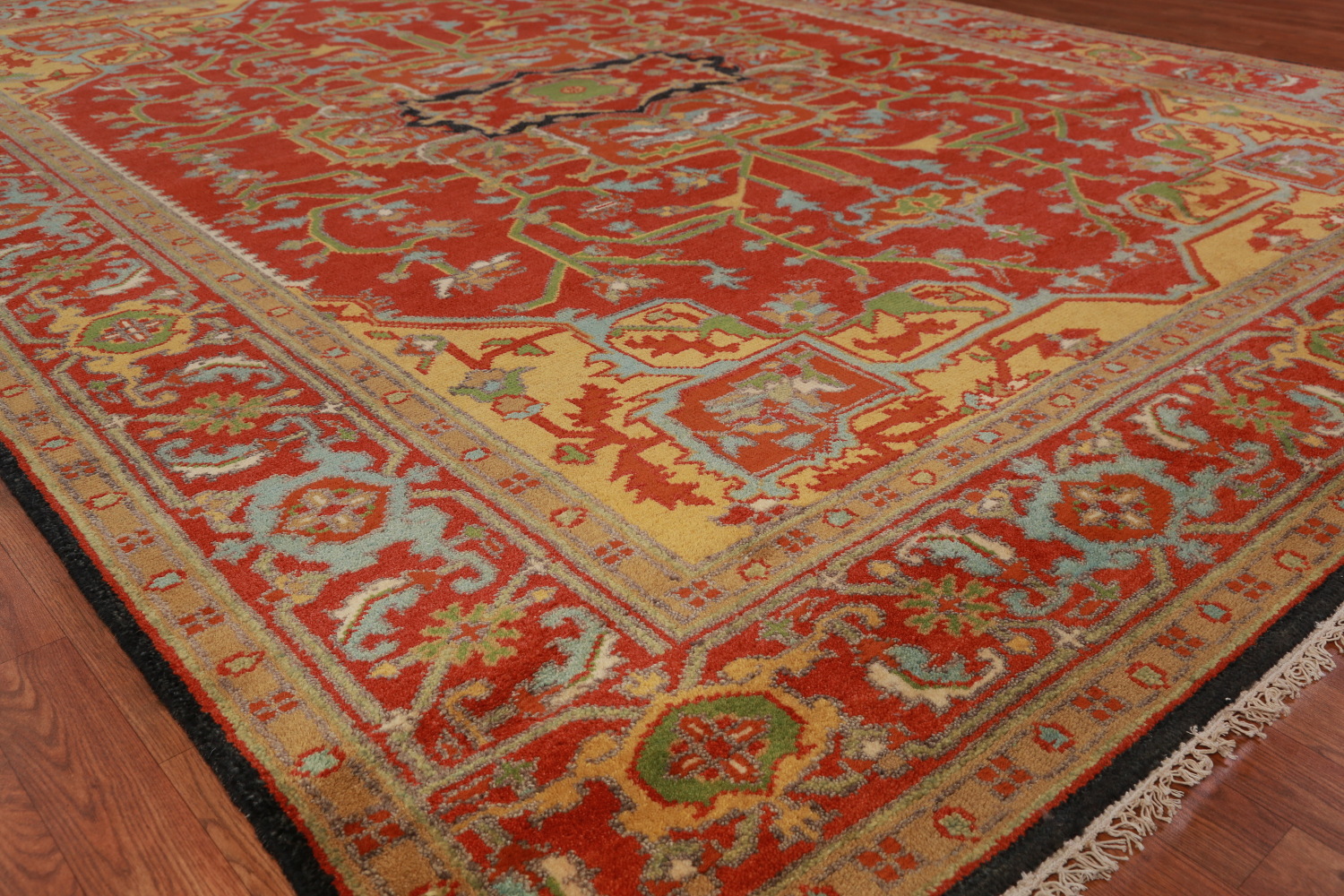 Handmade Heriz Serapi Indian Area Rug 9x12