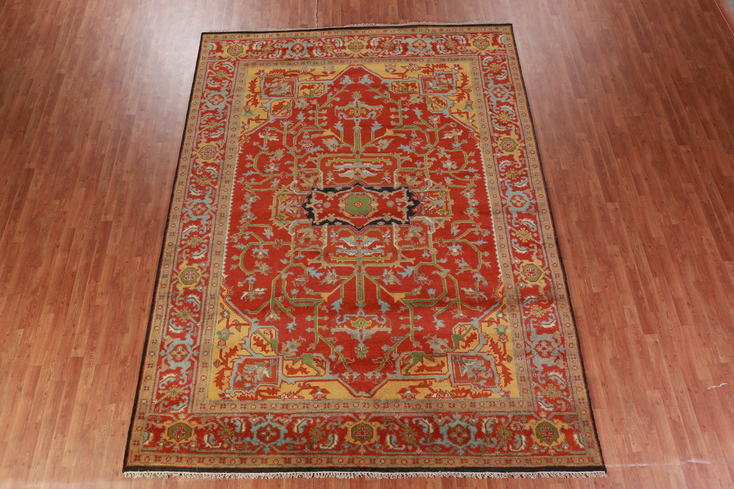 Handmade Heriz Serapi Indian Area Rug 9x12