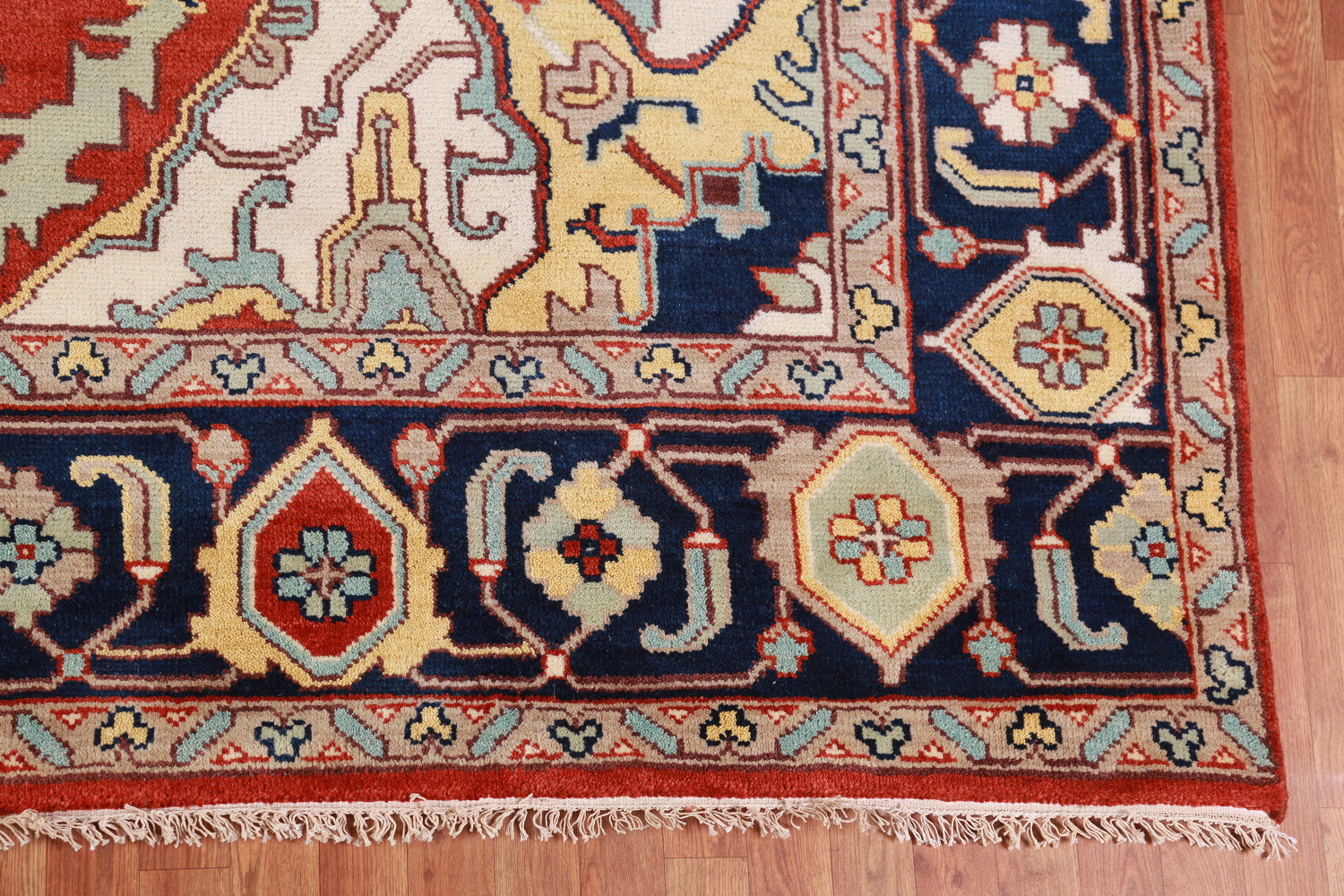 Geometric Heriz Serapi Indian Area Rug 9x14