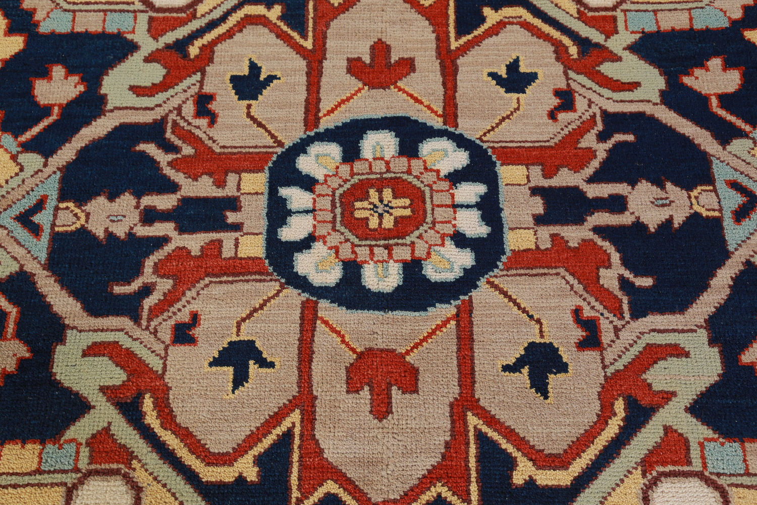 Geometric Heriz Serapi Indian Area Rug 9x14