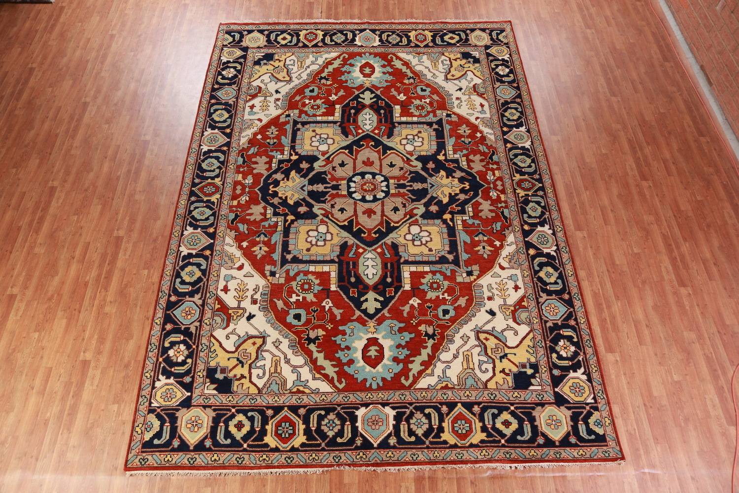 Geometric Heriz Serapi Indian Area Rug 9x14