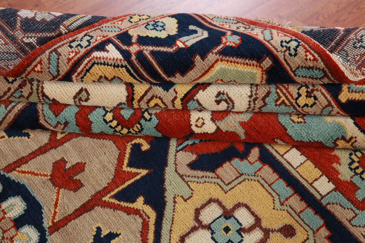 Geometric Heriz Serapi Indian Area Rug 9x14
