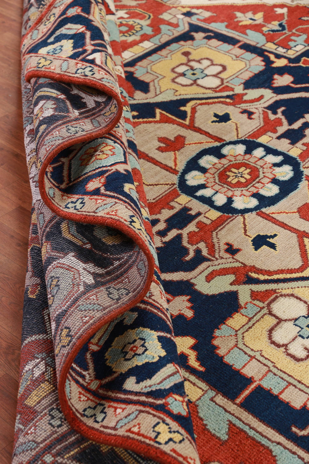 Geometric Heriz Serapi Indian Area Rug 9x14