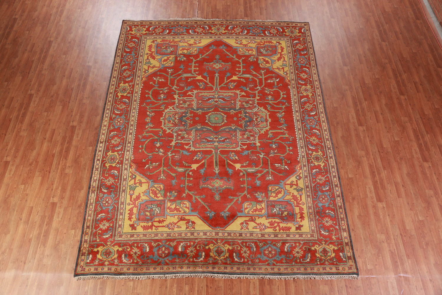 Handmade Heriz Serapi Indian Area Rug 9x12