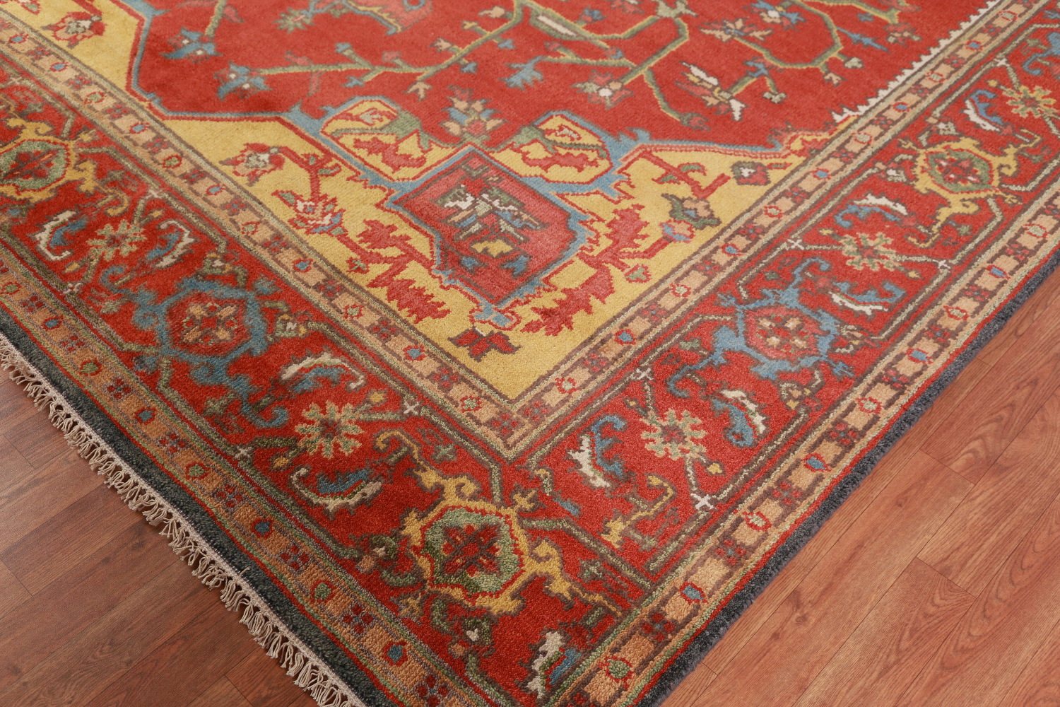 Handmade Heriz Serapi Indian Area Rug 9x12
