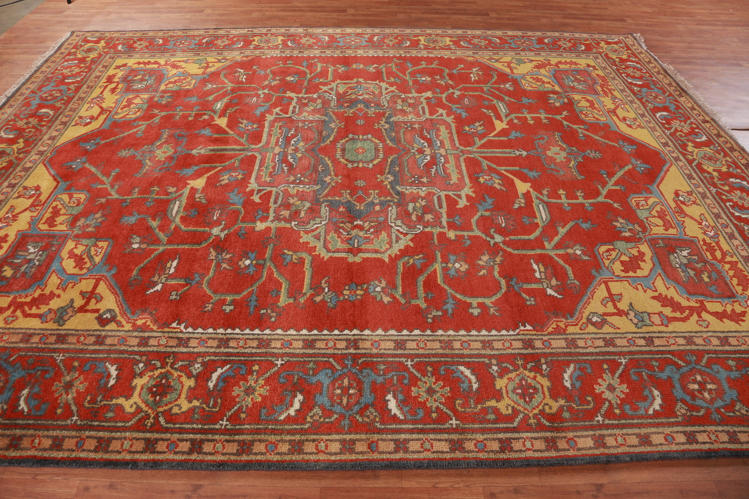 Handmade Heriz Serapi Indian Area Rug 9x12