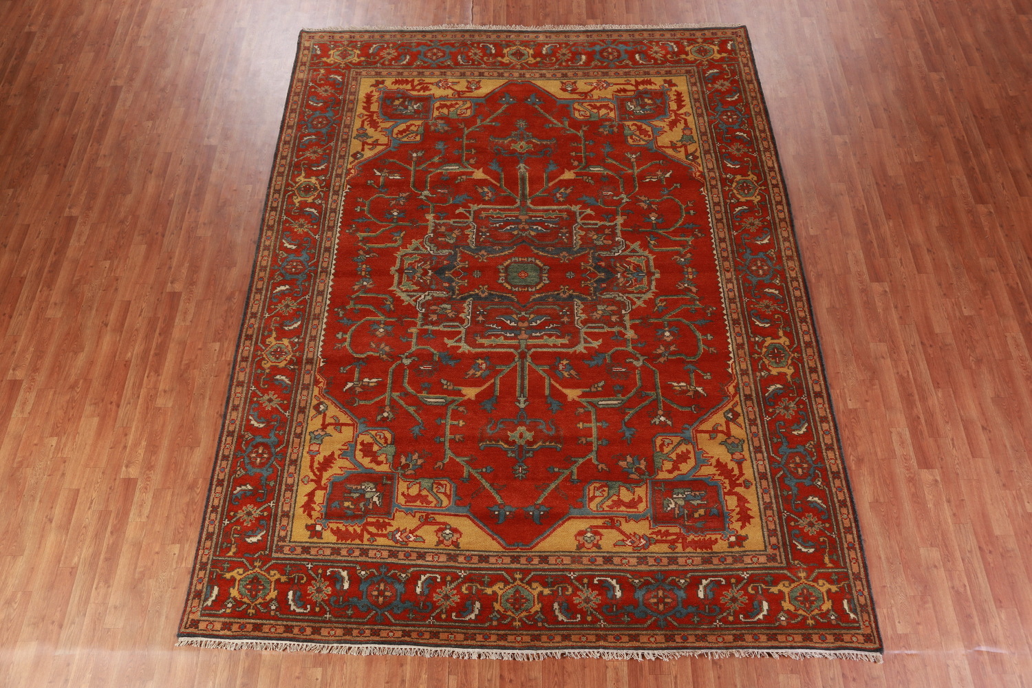 Handmade Heriz Serapi Indian Area Rug 9x12