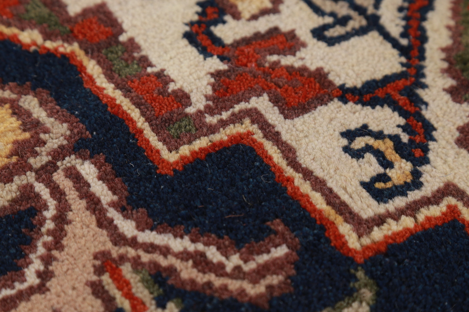 Geometric Heriz Serapi Indian Large Rug 10x14