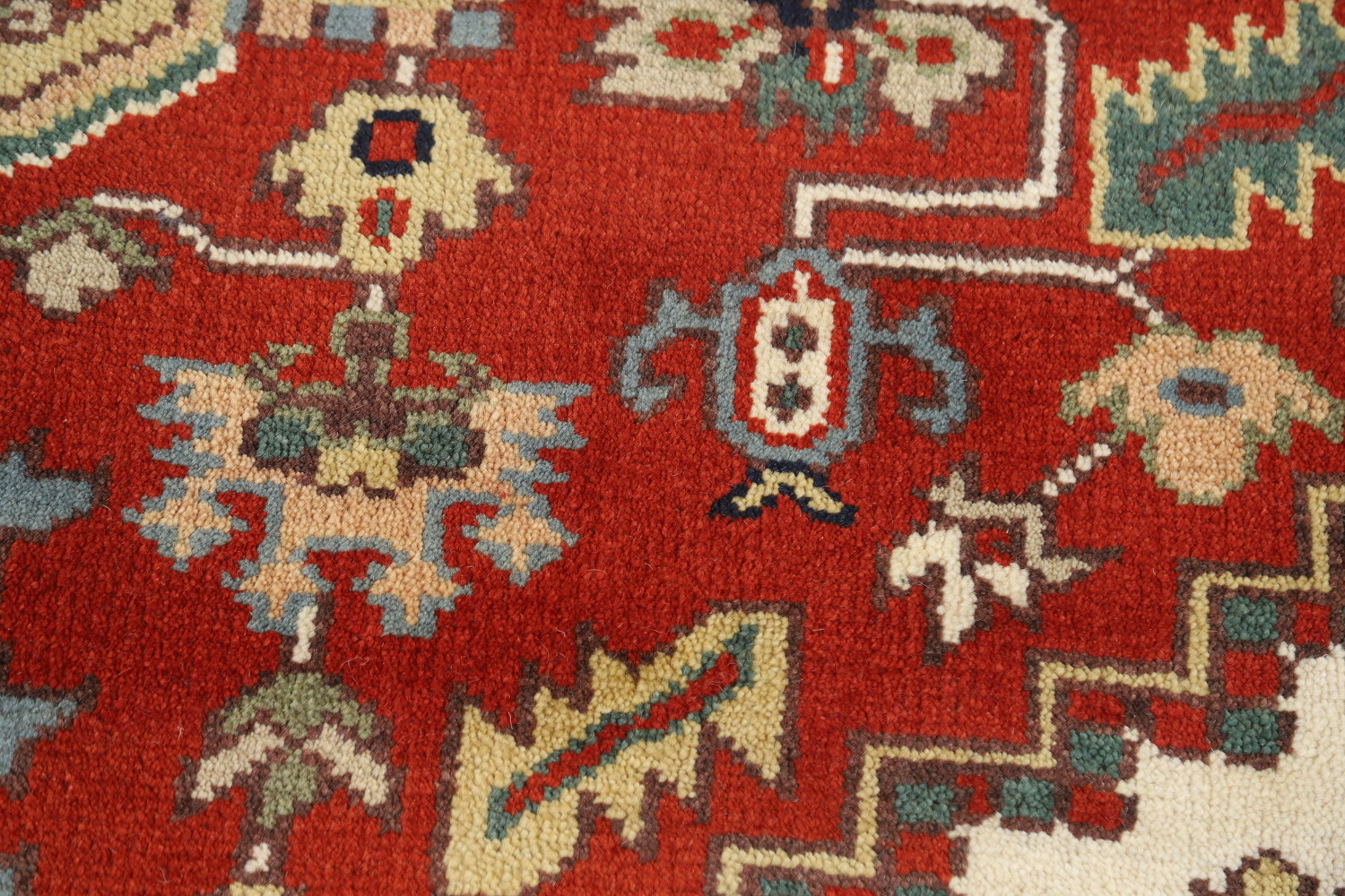 Wool Medallion Heriz Serapi Indian Area Rug 8x10