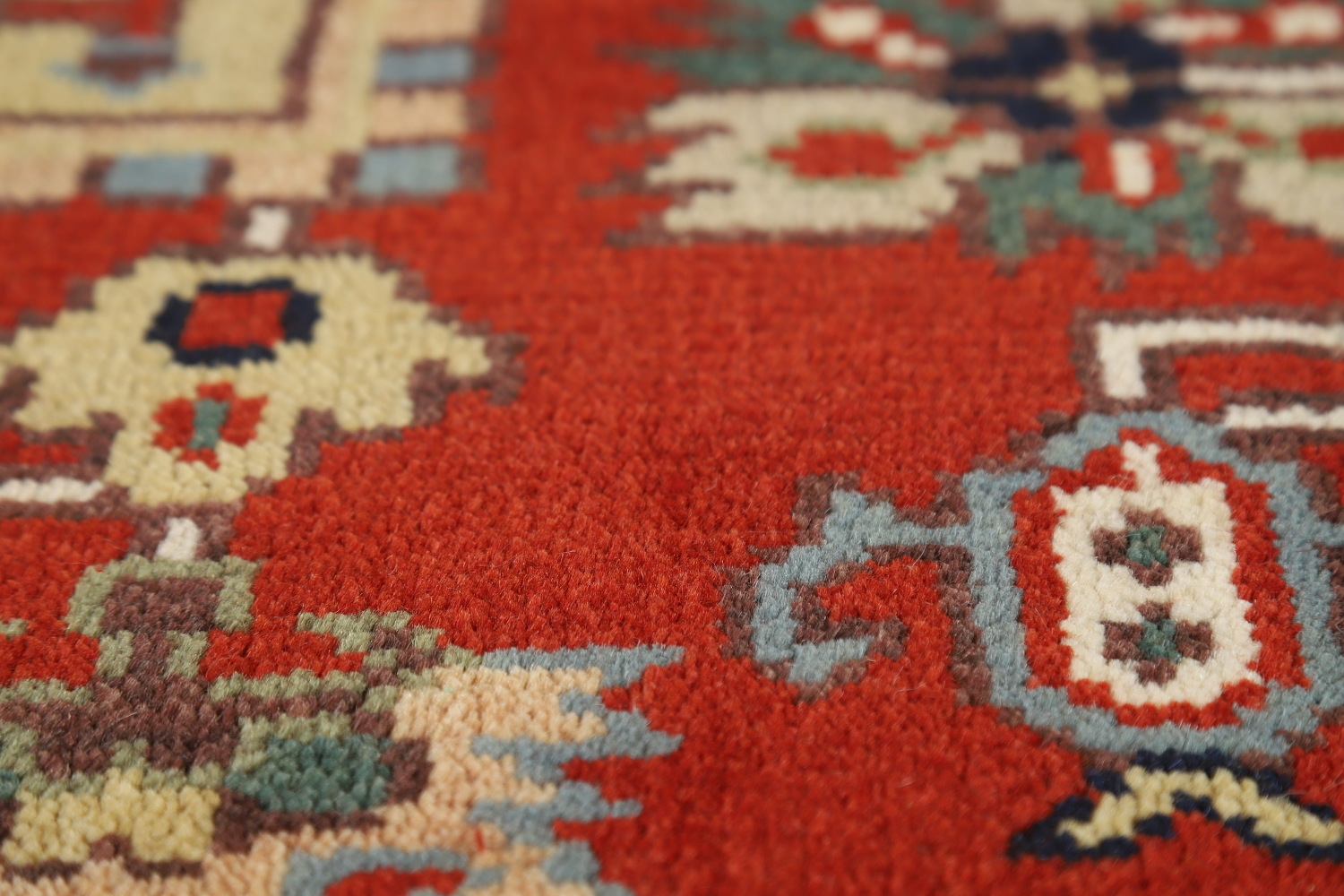 Wool Medallion Heriz Serapi Indian Area Rug 8x10