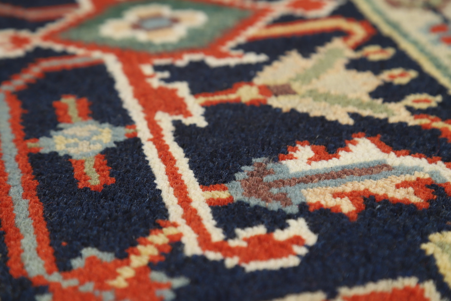 Wool Medallion Heriz Serapi Indian Area Rug 8x10