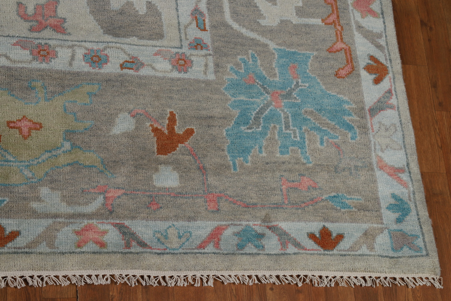 Handmade Floral Oushak Indian Large Rug 12x15