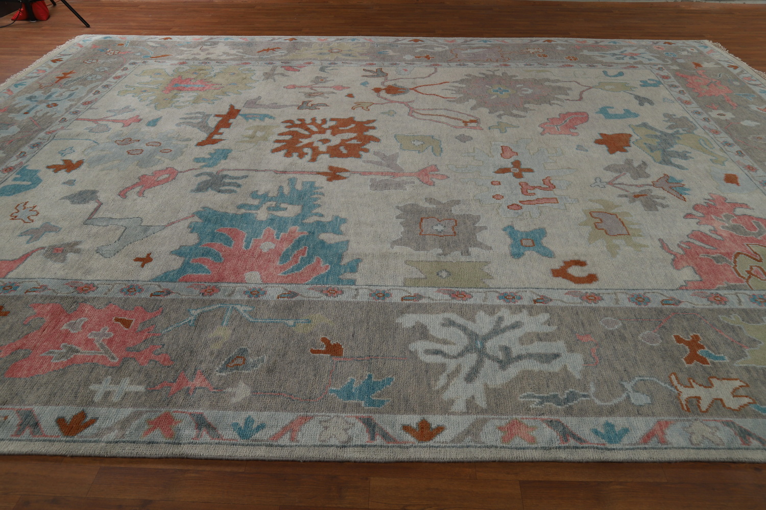 Handmade Floral Oushak Indian Large Rug 12x15