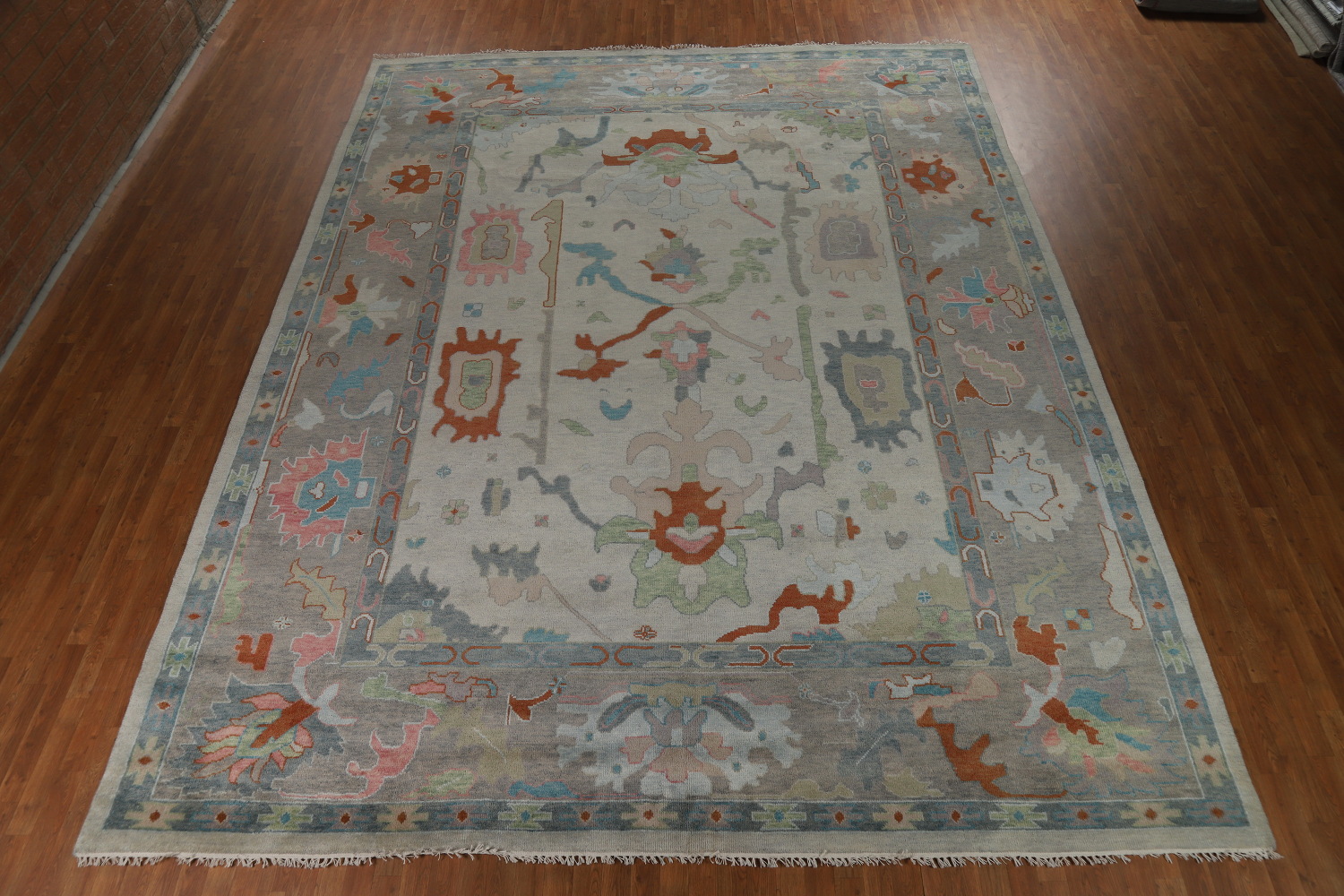 Handmade Wool Oushak Indian Large Rug 12x15