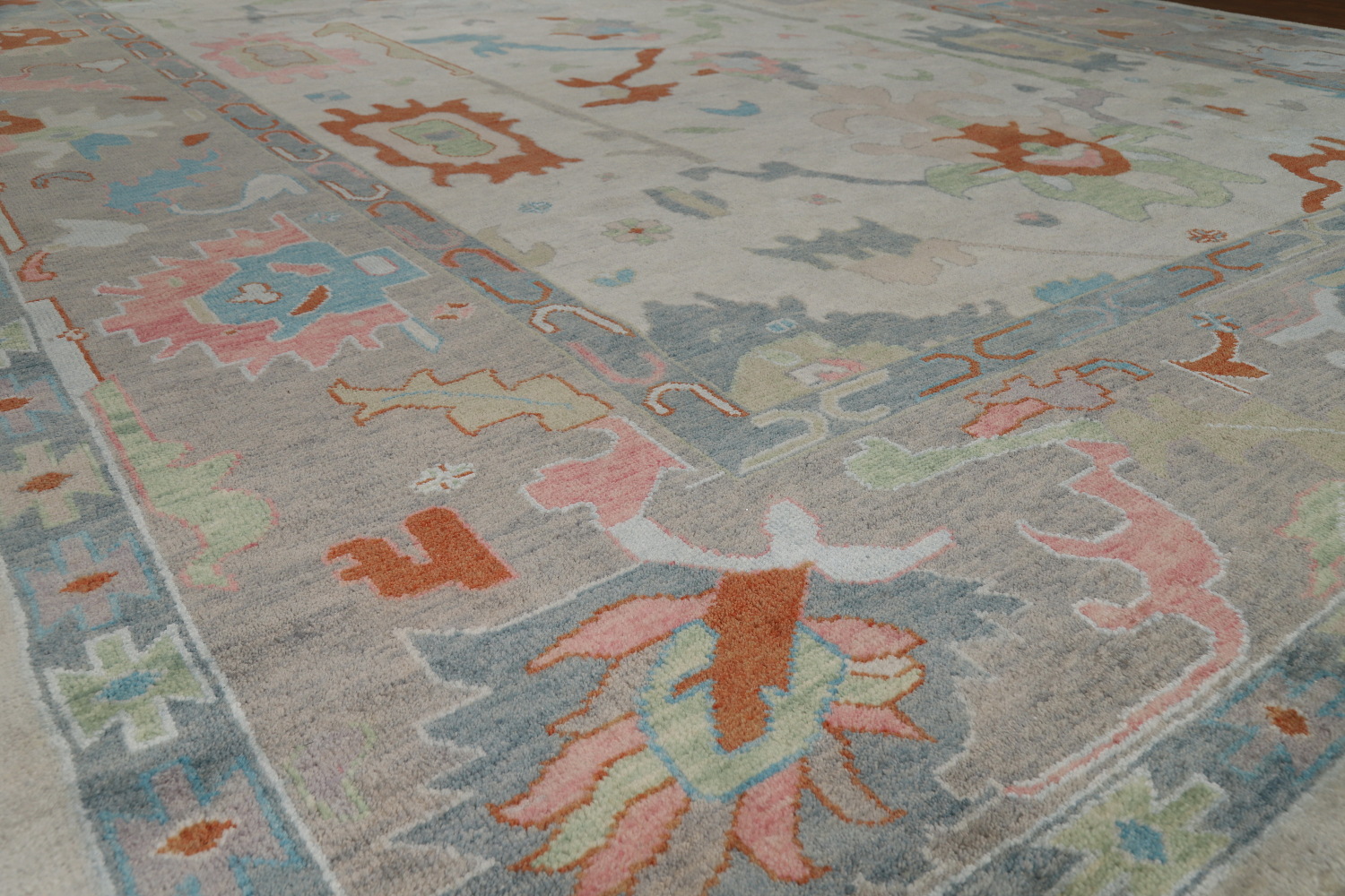 Handmade Wool Oushak Indian Large Rug 12x15