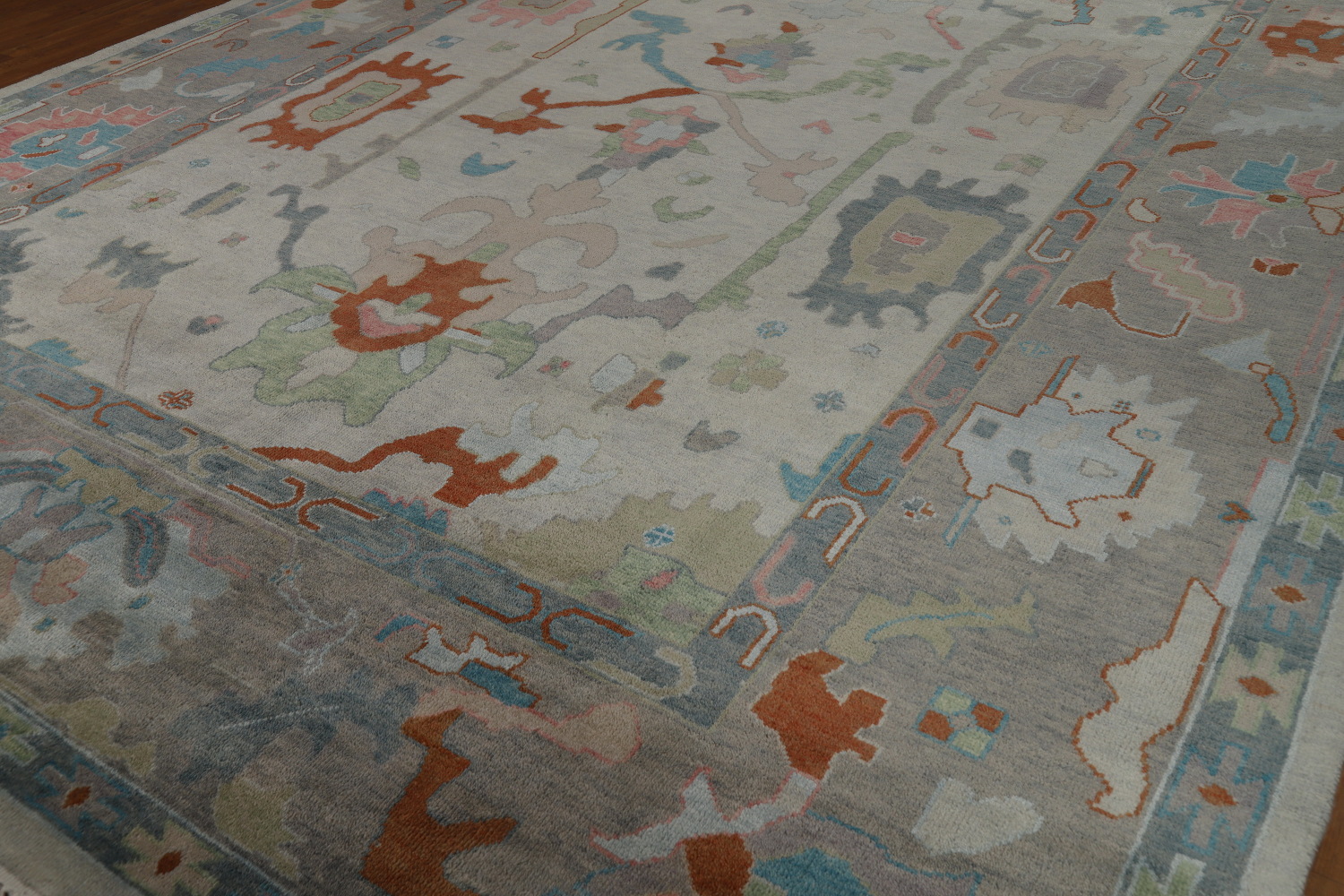 Handmade Wool Oushak Indian Large Rug 12x15
