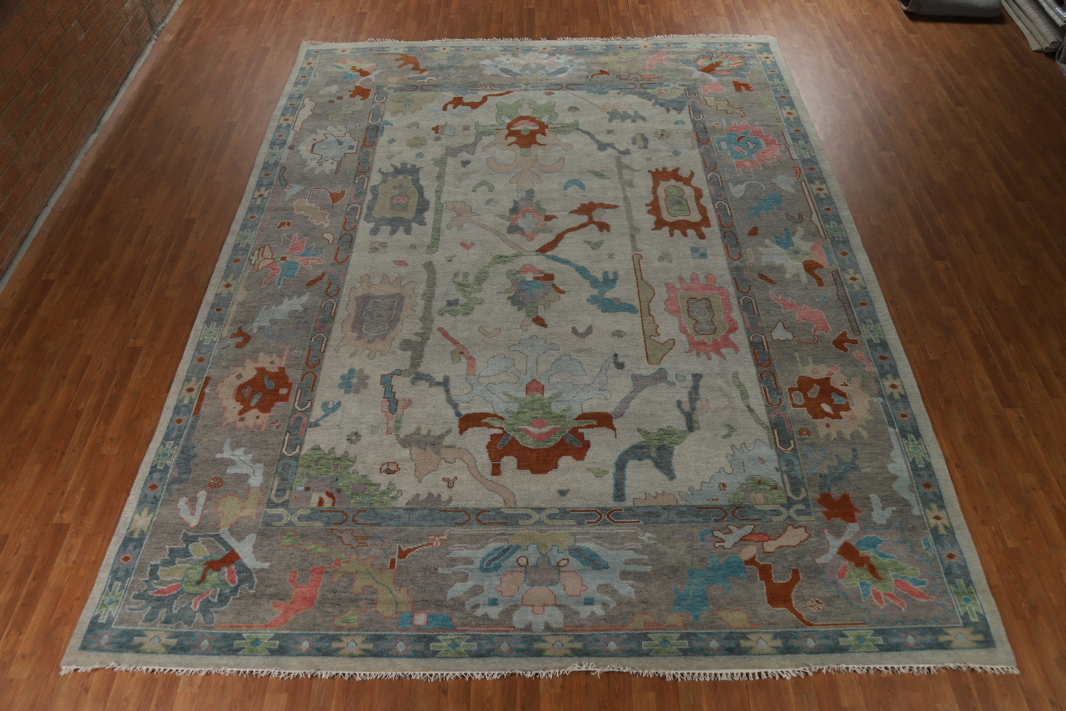 Handmade Wool Oushak Indian Large Rug 12x15