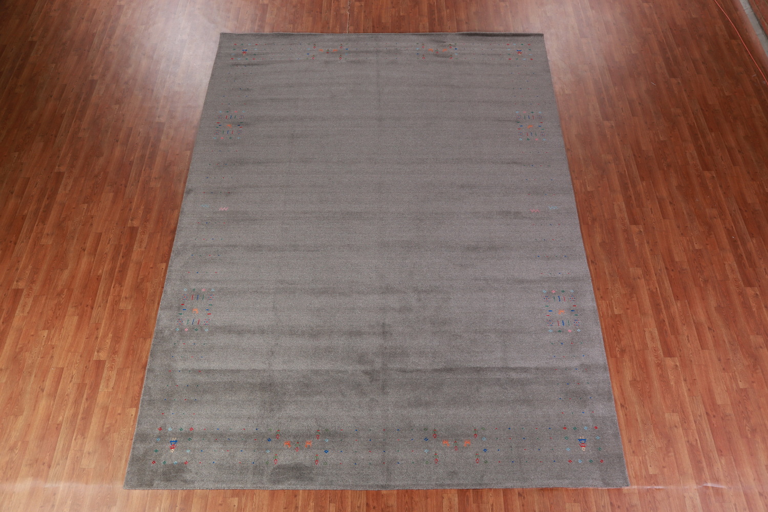 Gray Wool Tribal Gabbeh Indian Area Rug 9x12