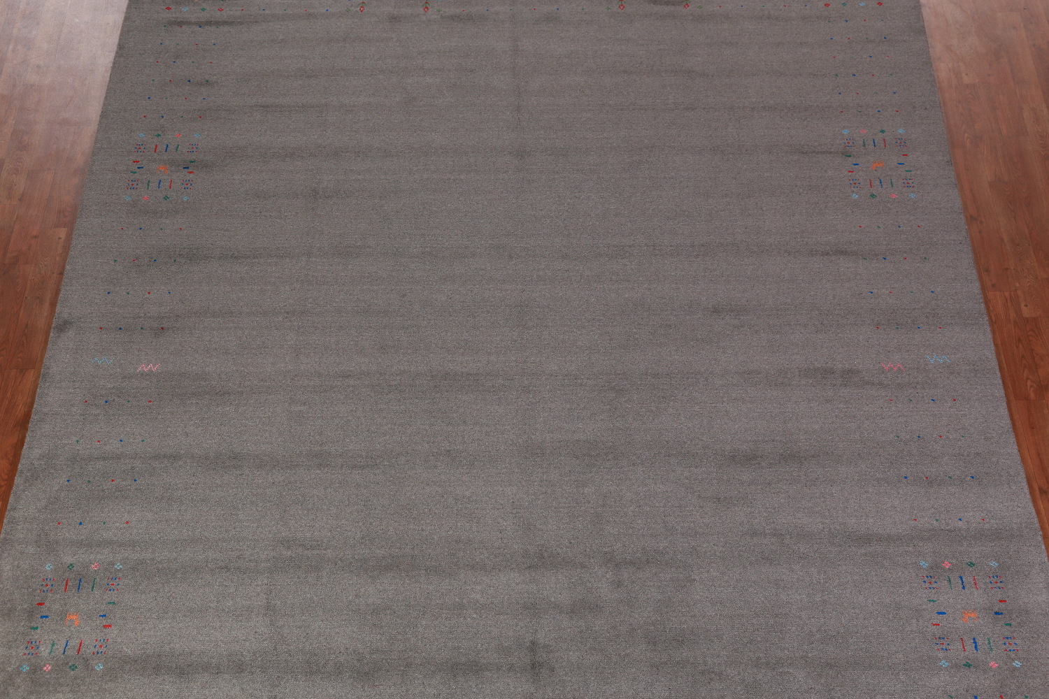 Gray Wool Tribal Gabbeh Indian Area Rug 9x12