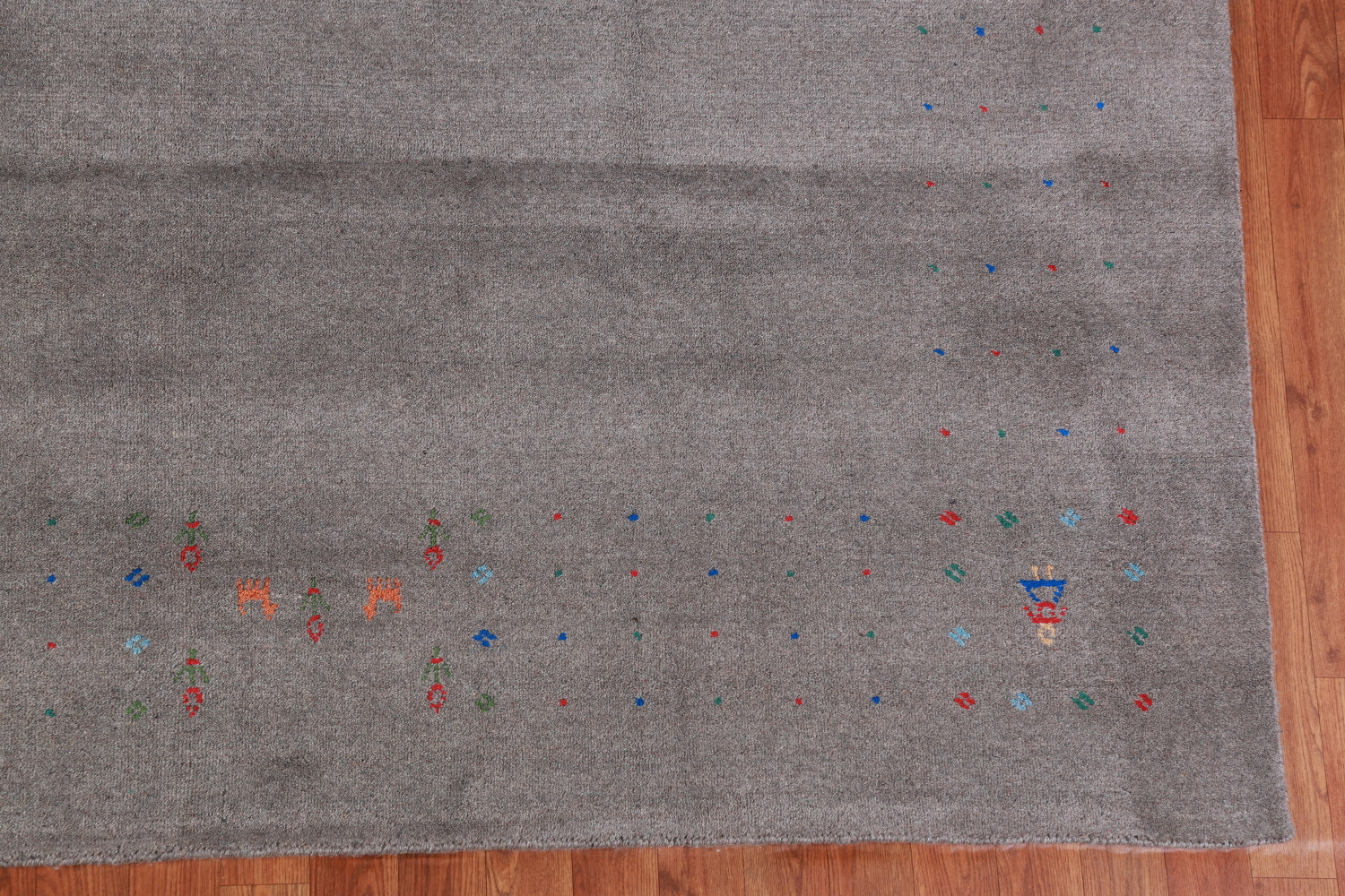 Gray Wool Tribal Gabbeh Indian Area Rug 9x12