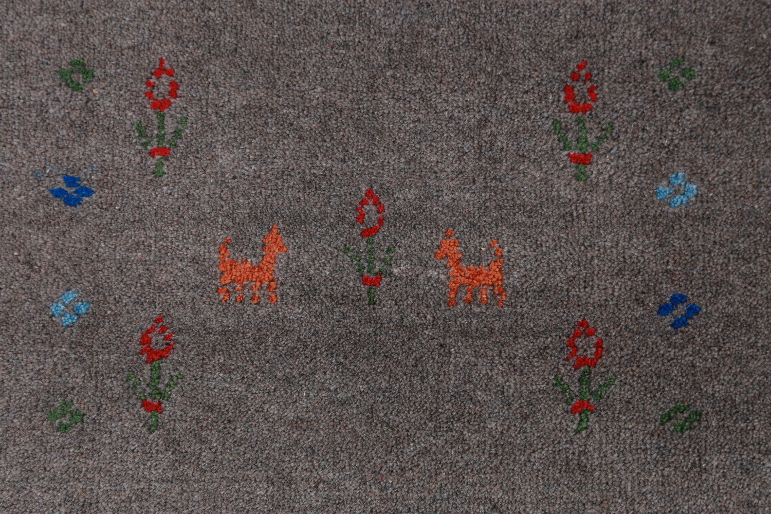 Gray Wool Tribal Gabbeh Indian Area Rug 9x12