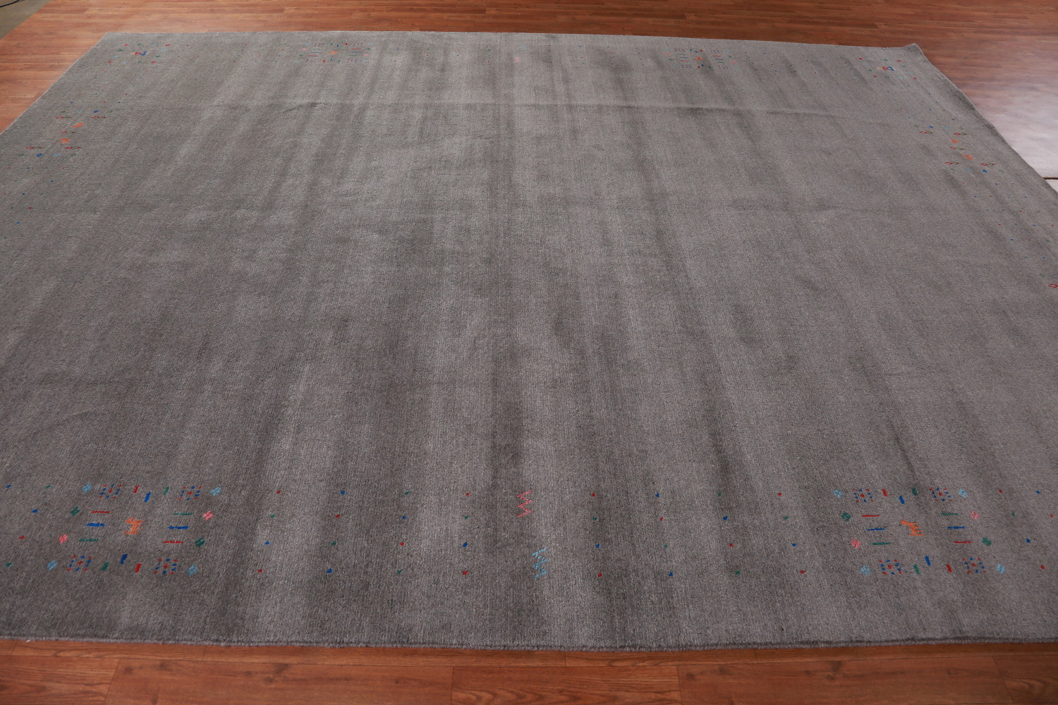 Gray Wool Tribal Gabbeh Indian Area Rug 9x12