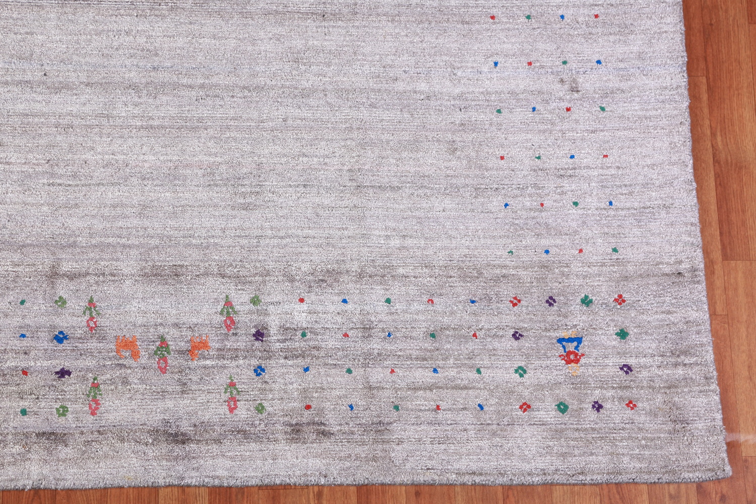 Gray Wool Gabbeh Indian Area Rug 9x12