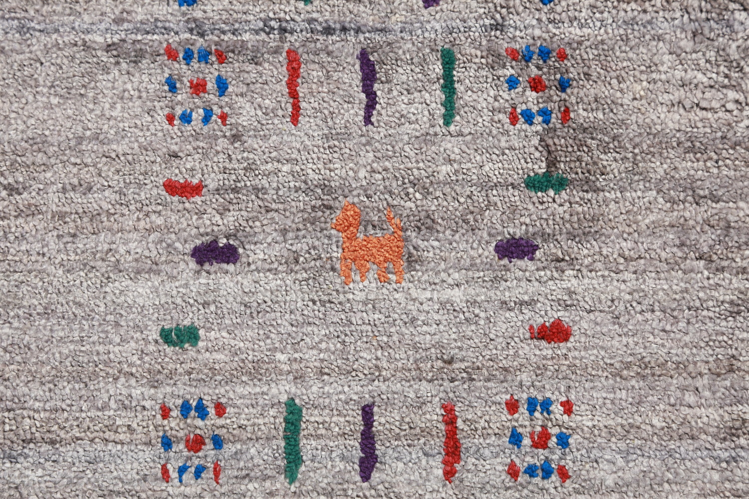 Gray Wool Gabbeh Indian Area Rug 9x12