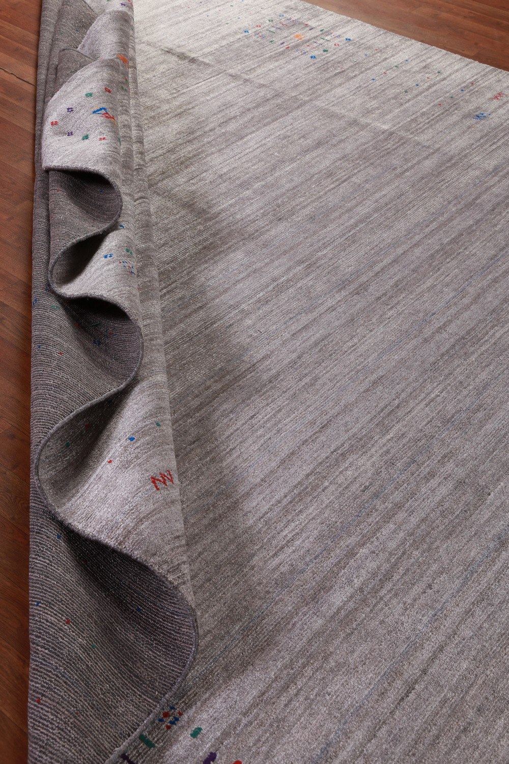 Gray Wool Gabbeh Indian Area Rug 9x12