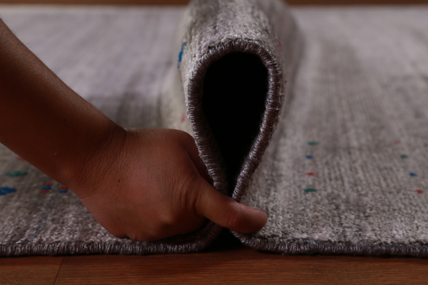 Gray Wool Gabbeh Indian Area Rug 9x12