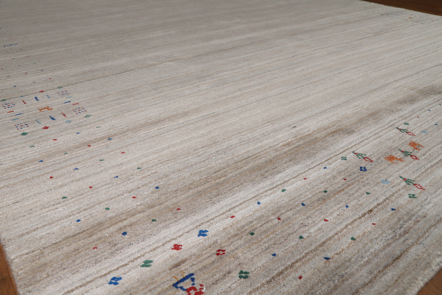 Striped Wool Gabbeh Indian Area Rug 9x12