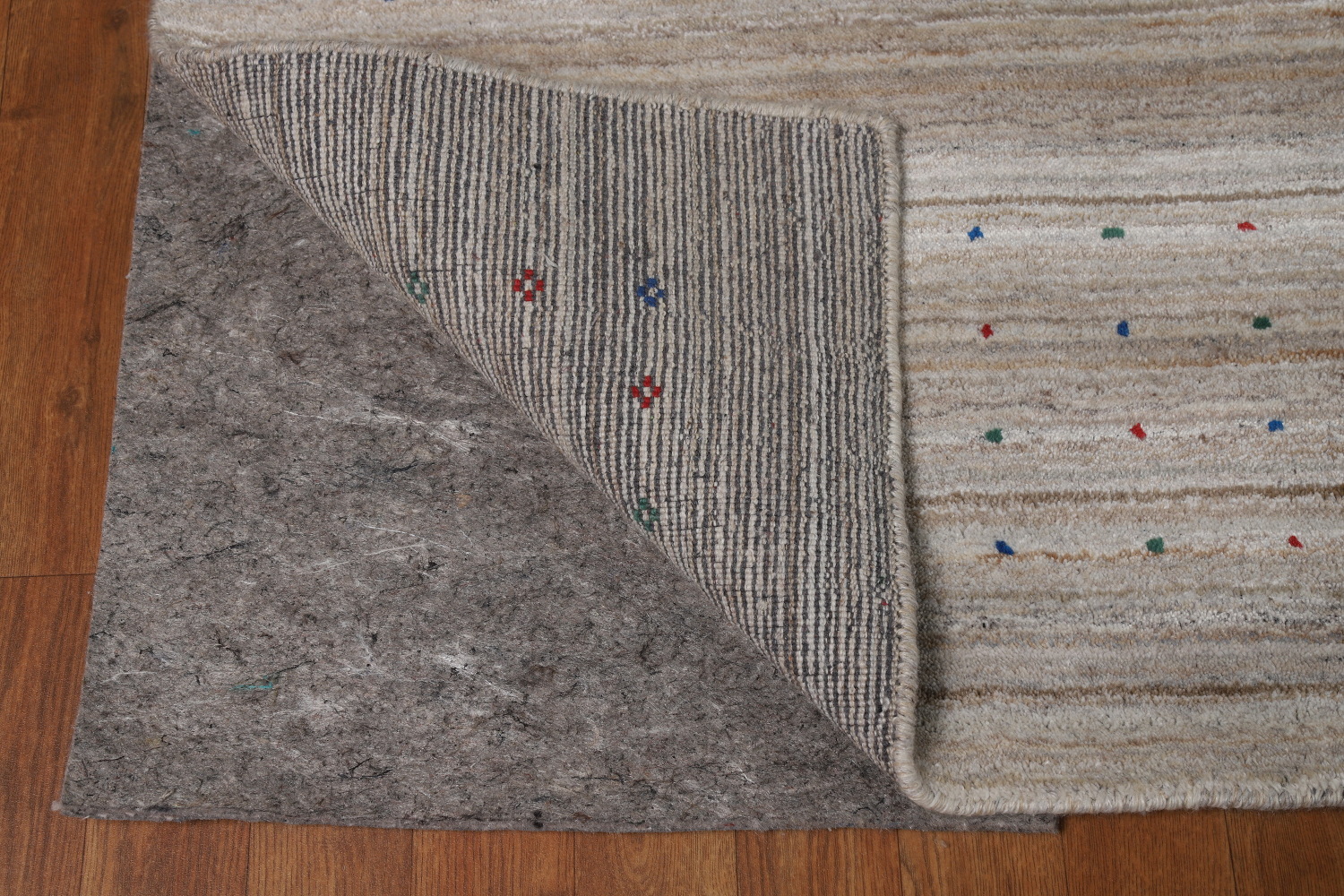 Striped Wool Gabbeh Indian Area Rug 9x12