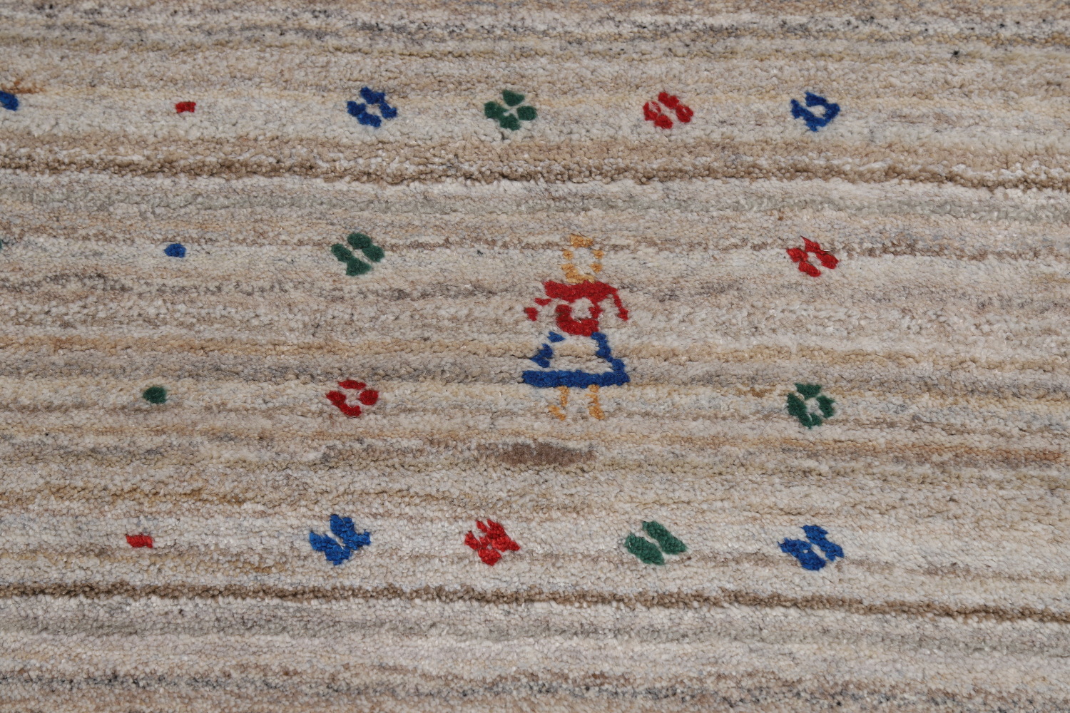 Striped Wool Gabbeh Indian Area Rug 9x12