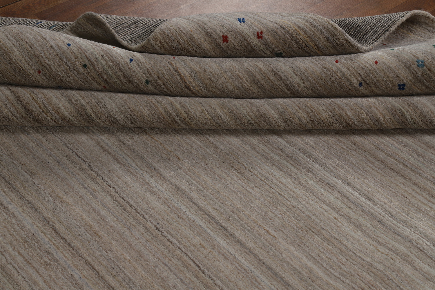 Striped Wool Gabbeh Indian Area Rug 9x12