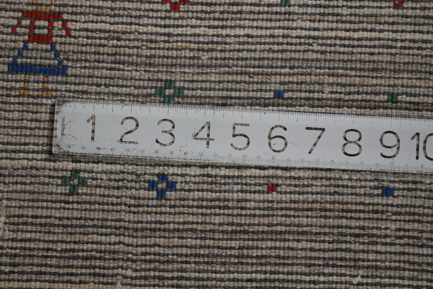 Striped Wool Gabbeh Indian Area Rug 9x12