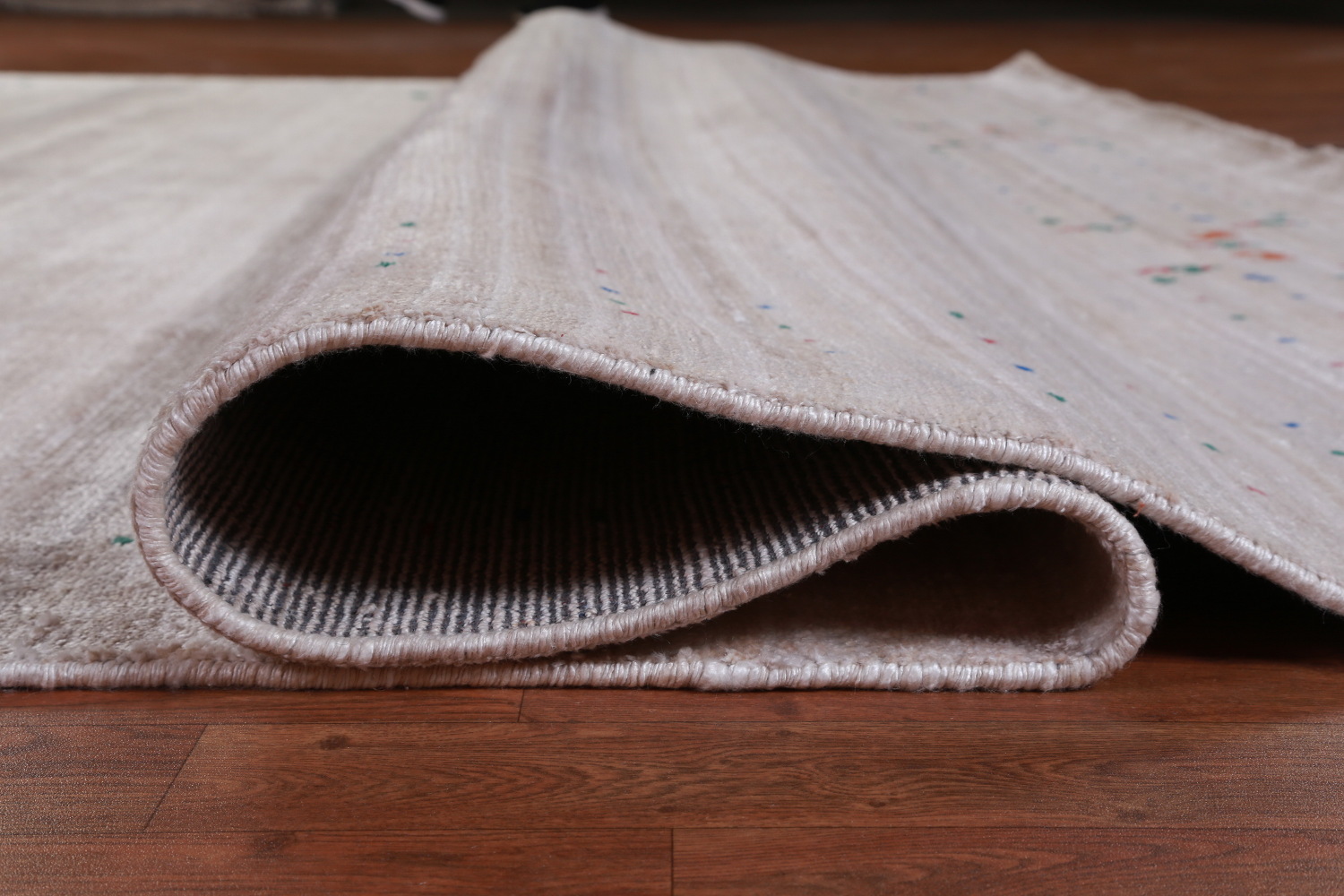 Silver Gray Silk Gabbeh Oriental Area Rug 9x12