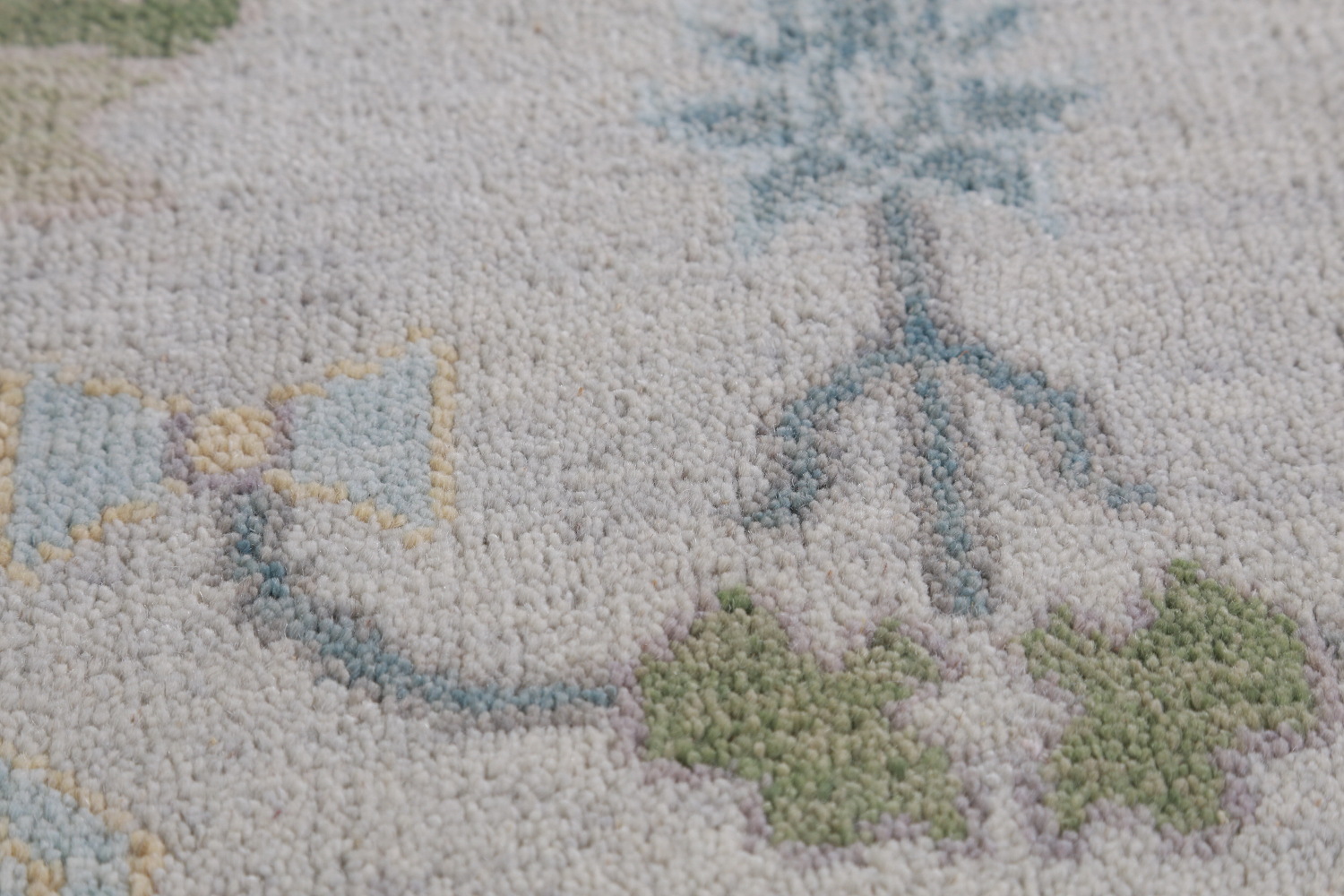 Gray Floral Oushak Indian Area Rug 8x10