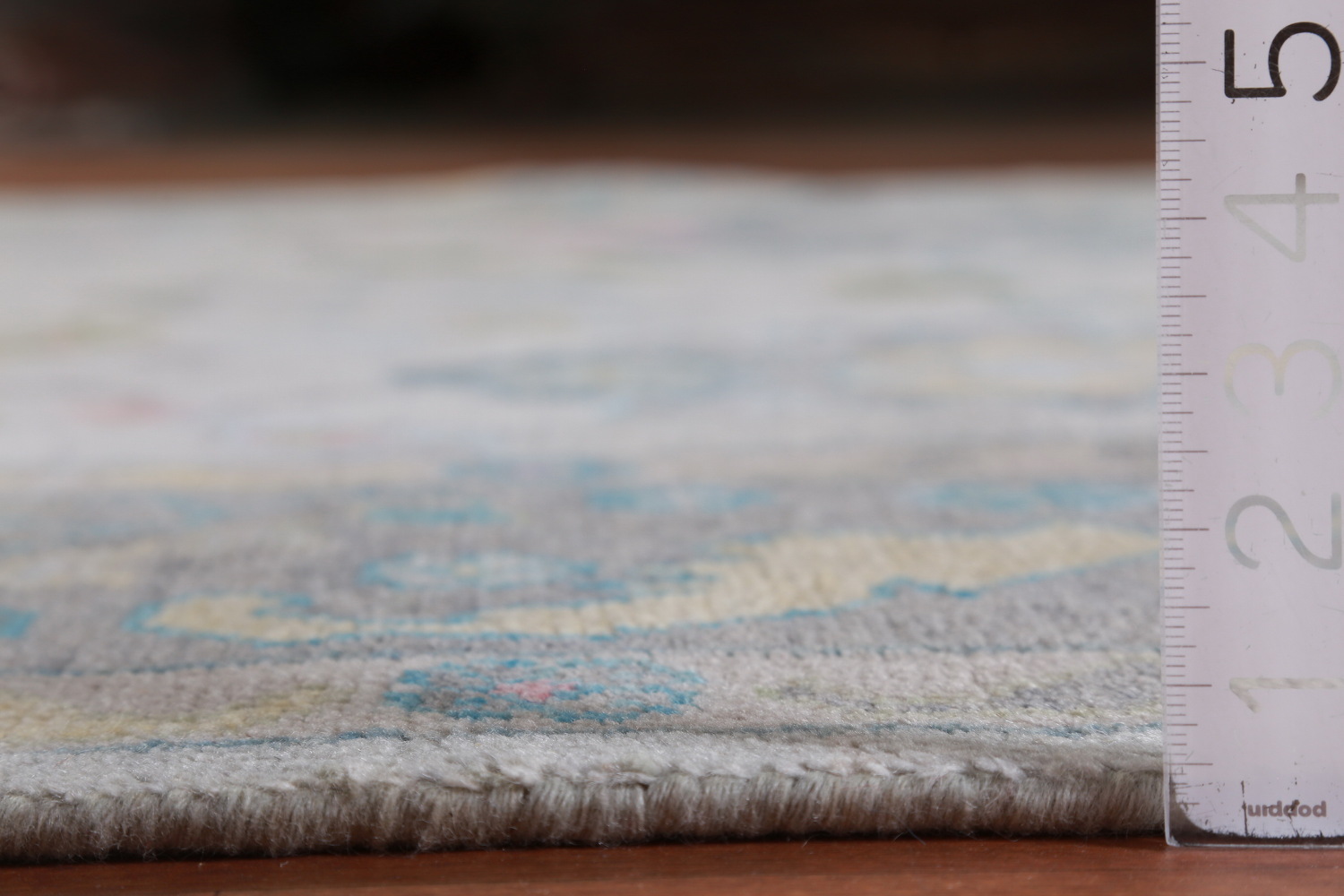 Gray Floral Oushak Indian Area Rug 8x10