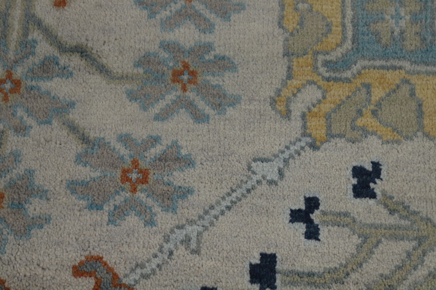 Handmade Gray Floral Oushak Indian Area Rug 8x10