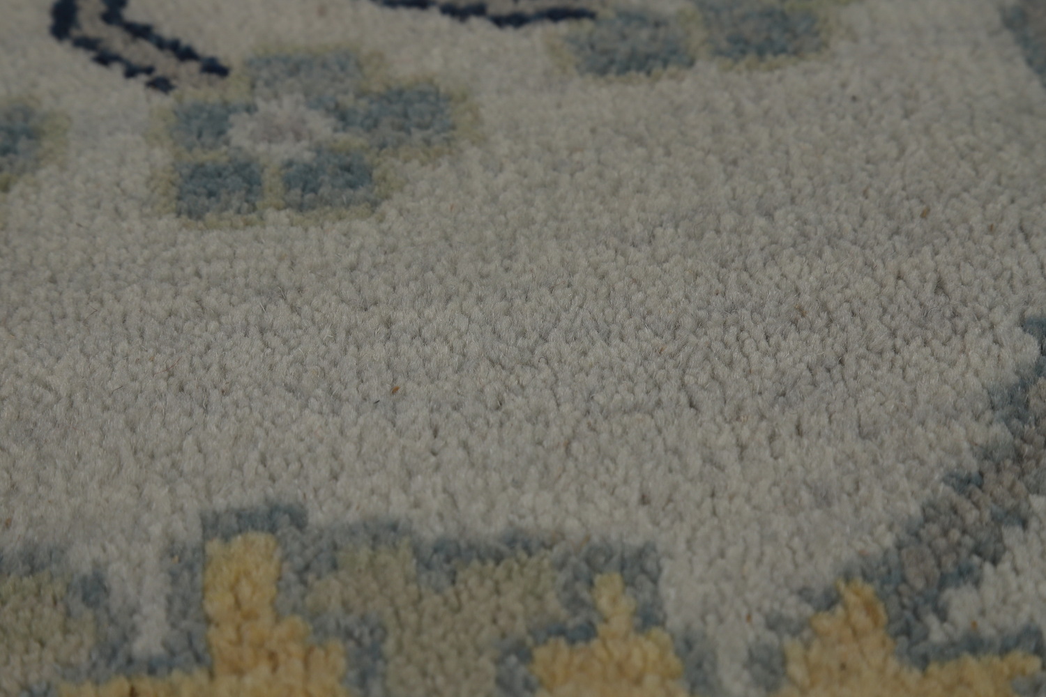 Handmade Gray Floral Oushak Indian Area Rug 8x10