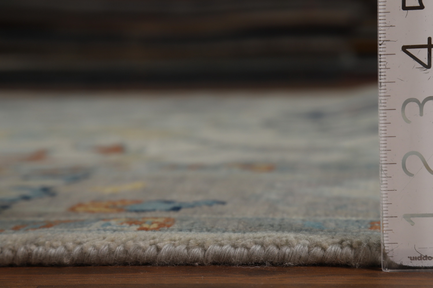 Handmade Gray Floral Oushak Indian Area Rug 8x10