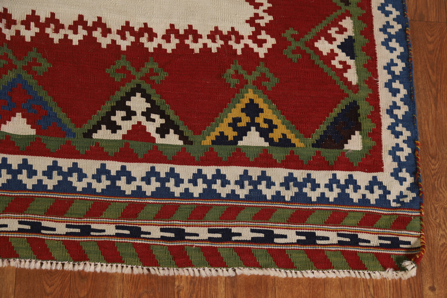 Flat Weave Wool Kilim Qashqai Persian Area Rug 5x8