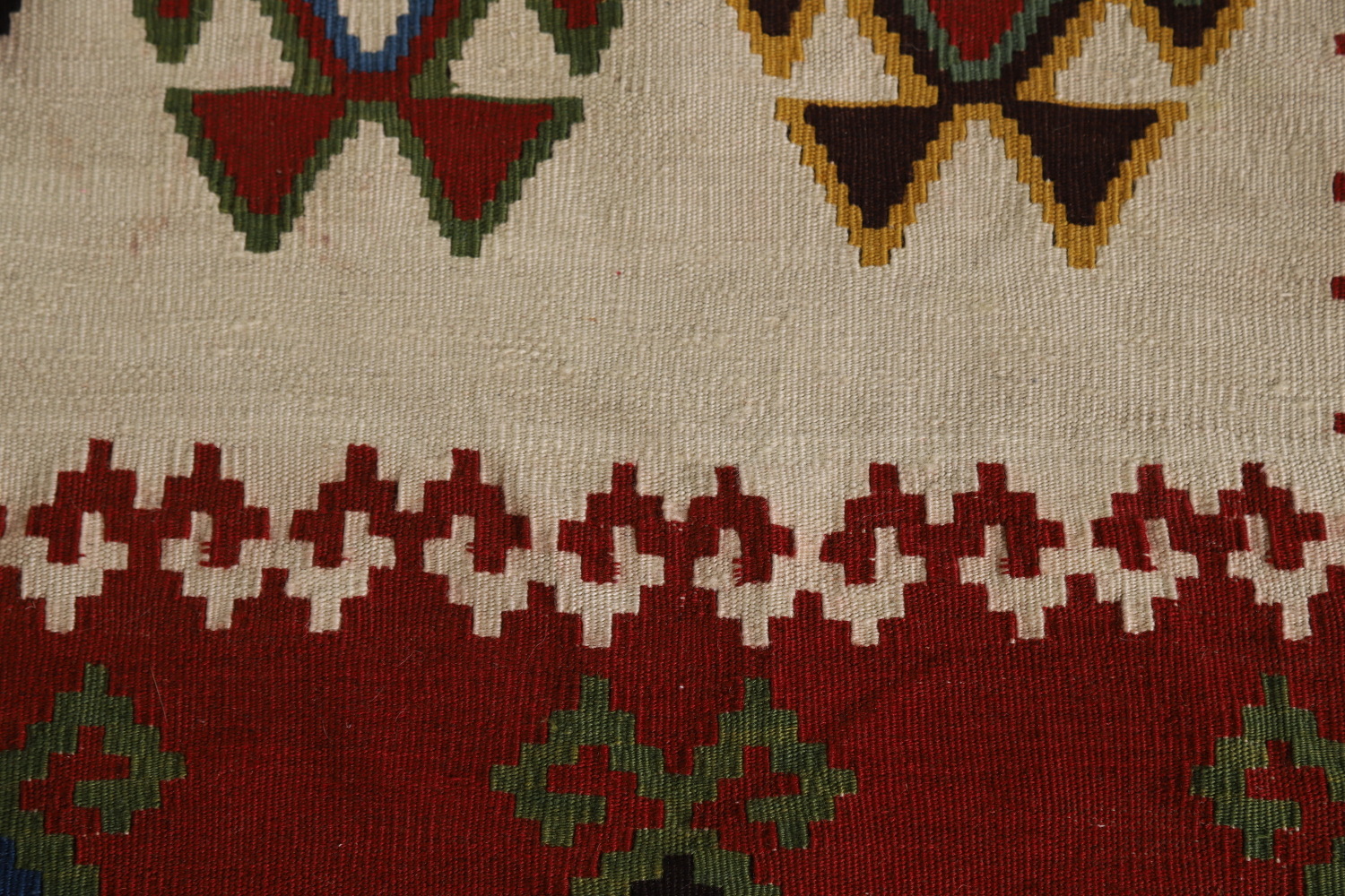 Flat Weave Wool Kilim Qashqai Persian Area Rug 5x8