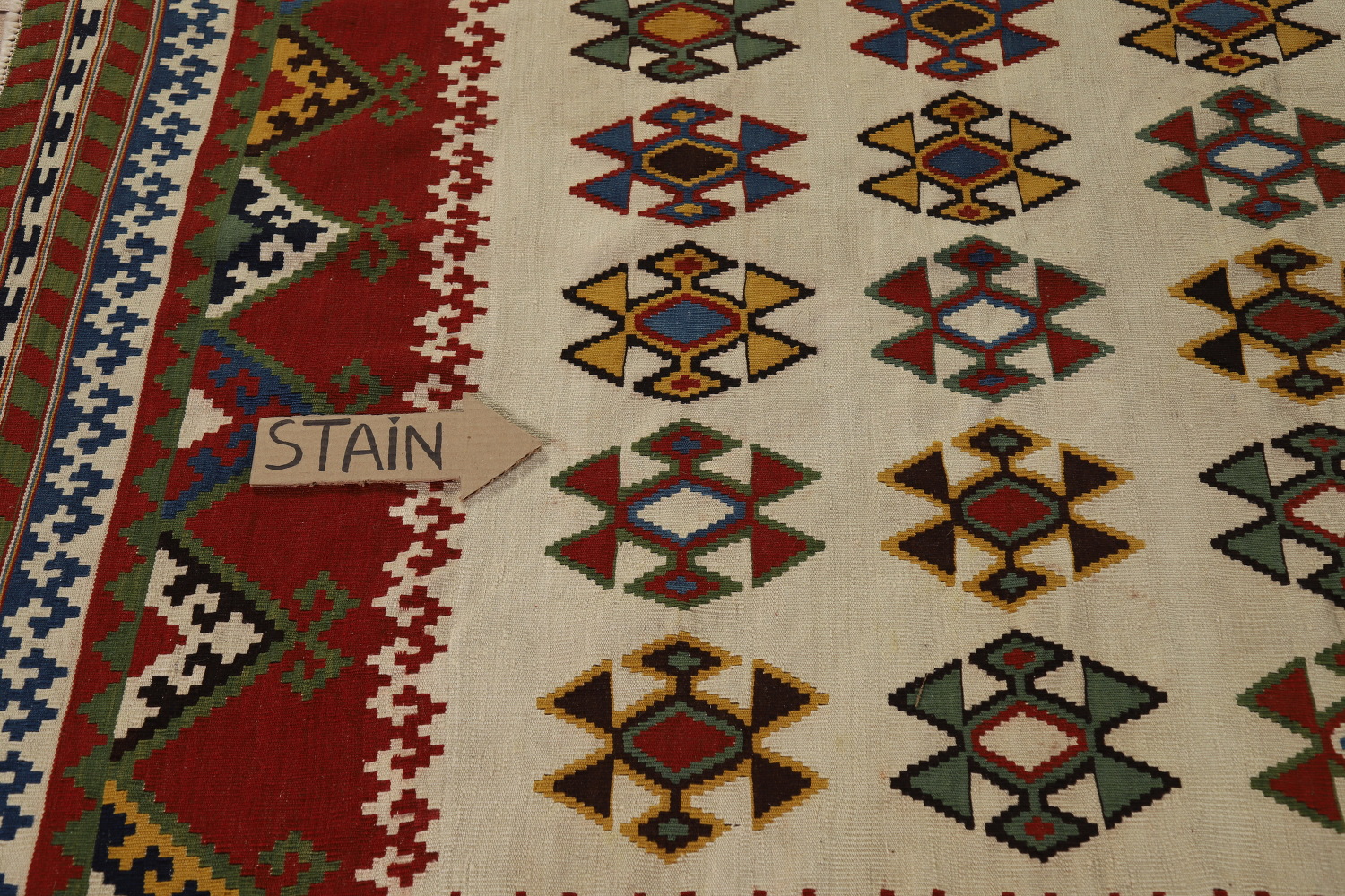 Flat Weave Wool Kilim Qashqai Persian Area Rug 5x8